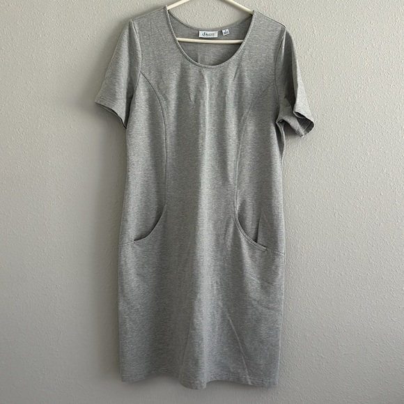 Denim & Co. Active French Terry Scoop Neck Short Sleeve Dress - Picture 2 of 6